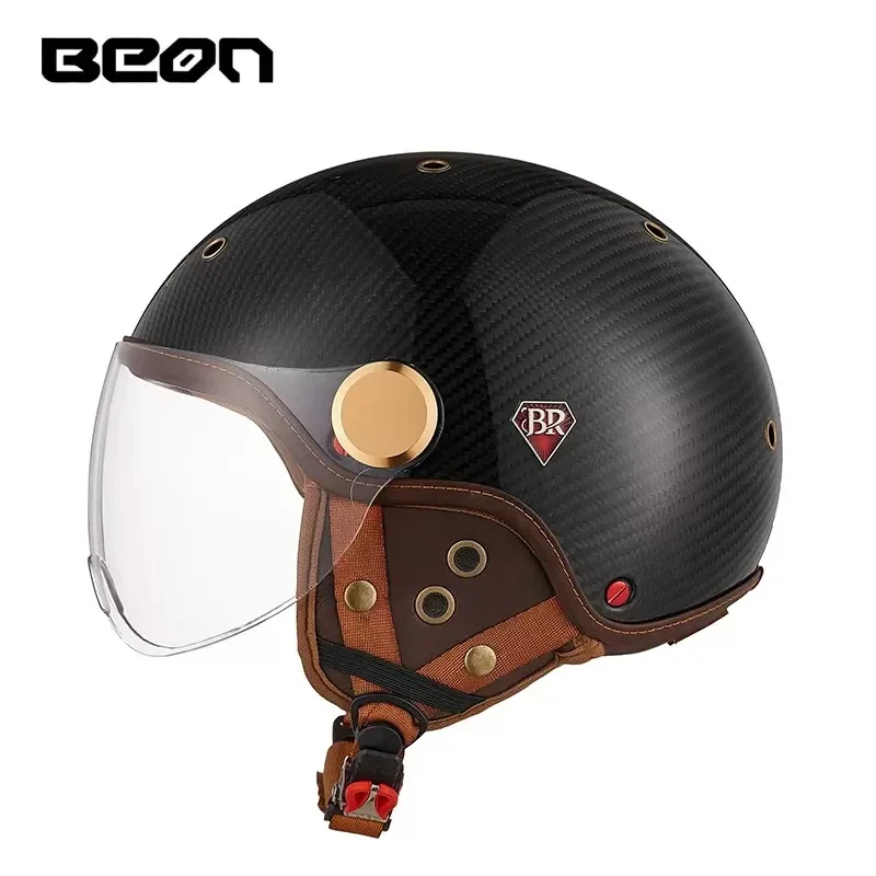 BEON BR13 レトロオープンフェイスハーフヘルメットオ - Vintage Open Face Retro Helmet のレビューと価格