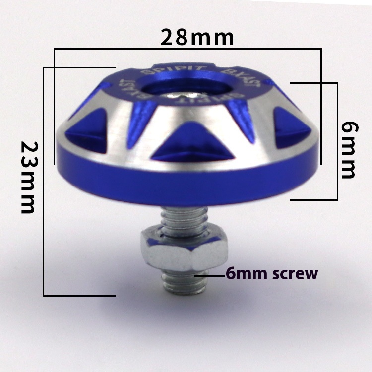 ユニバーサルCNC 6MM装飾合金ナンバープレートネジ NI - Scooter Parts のレビューと価格
