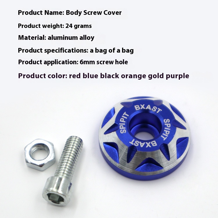 ユニバーサルCNC 6MM装飾合金ナンバープレートネジ NI - Scooter Parts のレビューと価格