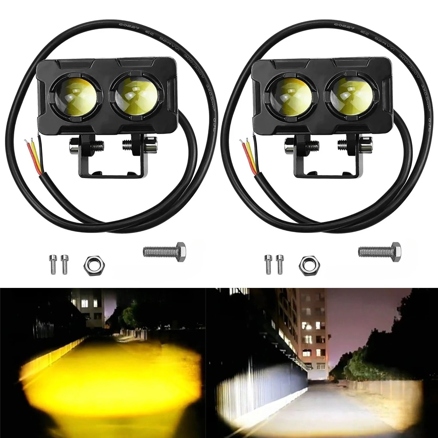 1/2 個オートバイ LED フォグランプ ATV 運転フォ - Atv Parts のレビューと価格