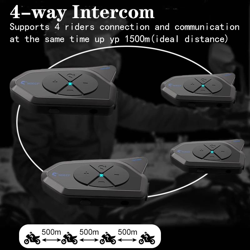 Gocoot-4人のモーターサイクリスト用のBluetoot - Universal Motorcycle Helmet Intercom Headset のレビューと価格