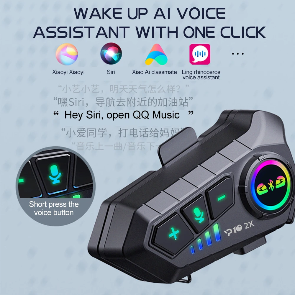 Y10 2x オートバイインターホン Bluetooth ヘ - Universal Motorcycle Helmet Intercom Headset のレビューと価格