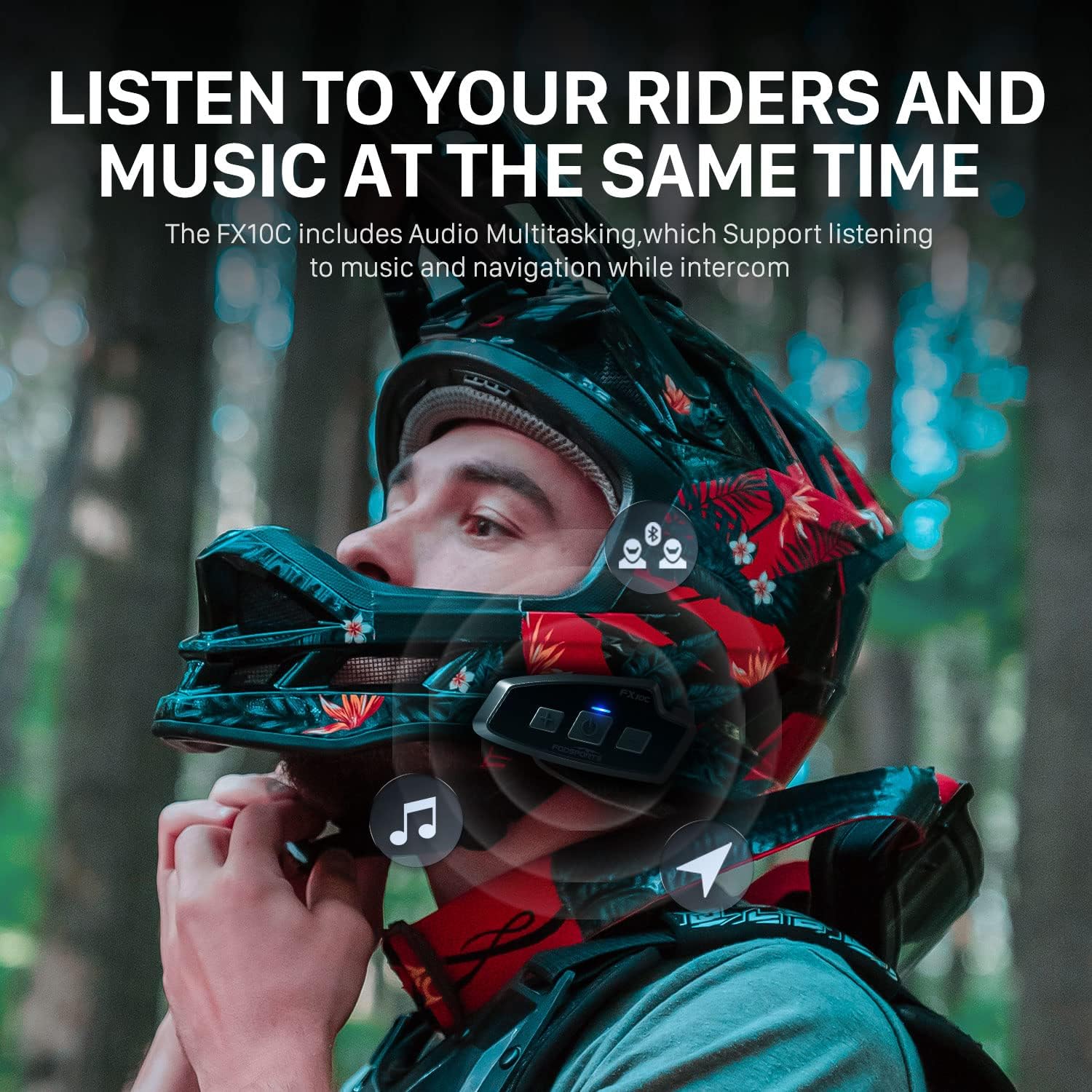 Fodsports-オートバイ用のBluetoothヘッドセ - Universal Motorcycle Helmet Intercom Headset のレビューと価格