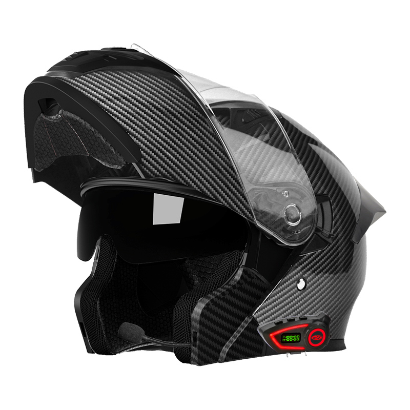 ABS素材のオートバイヘルメット、ダブルバイザー、モジュラー - Modular Flip Up Motorcycle Helmet Dot Approved のレビューと価格