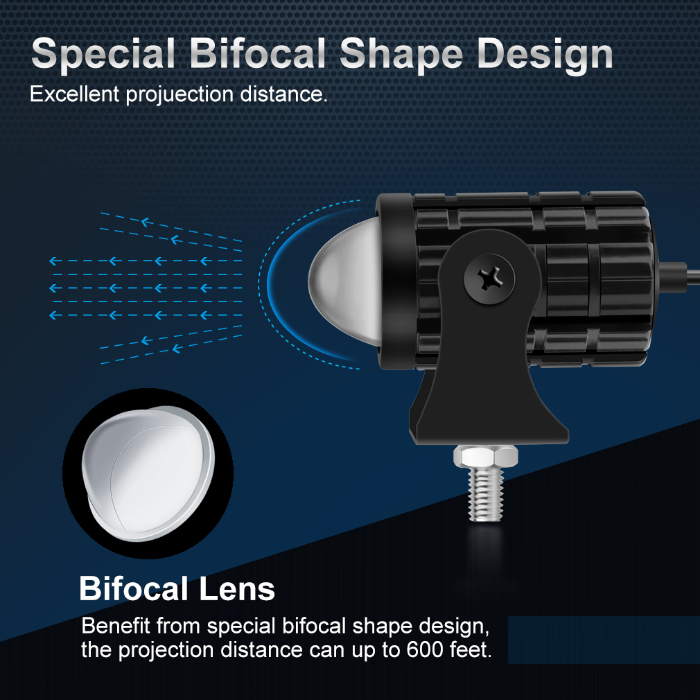 二輪車用ユニバーサルLEDプロジェクターレンズ,デュアルカラ - Universal Motorcycle Led Headlight Projector のレビューと価格