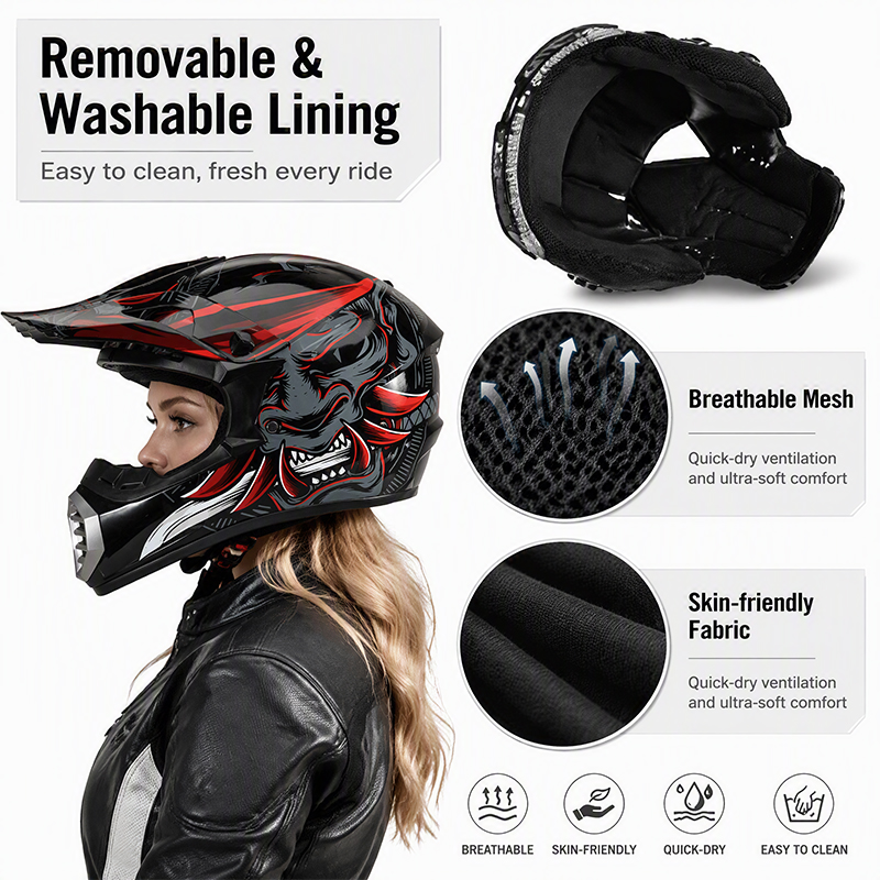 Uchoose モトクロスヘルメットセット 大人用オフロード - Off Road Motocross Helmet Goggles Set のレビューと価格